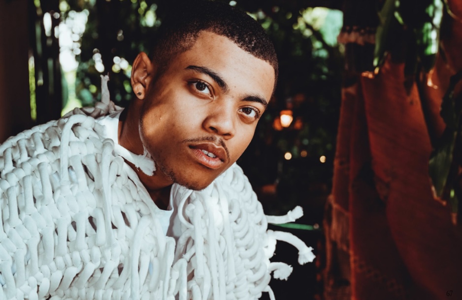 Reed Shannon in an ivory textured shirt